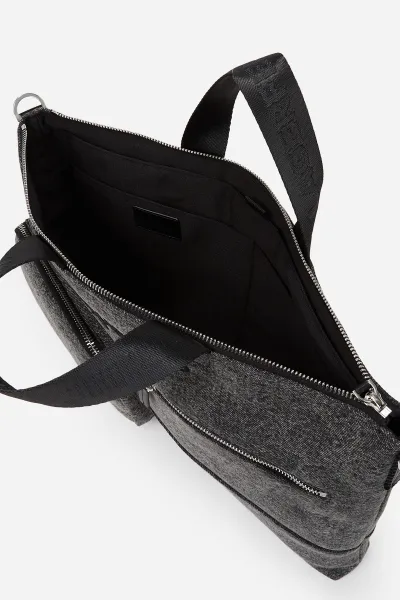 Taška Karl Lagerfeld Jeans Klj Washed Utility Messenger Washed Black