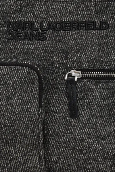 Taška Karl Lagerfeld Jeans Klj Washed Utility Messenger Washed Black