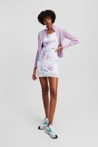 Šaty Karl Lagerfeld Jeans Klj Mesh Aop Slip Dress Floral Aop White