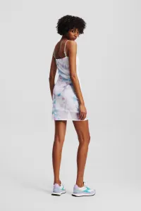 Šaty Karl Lagerfeld Jeans Klj Mesh Aop Slip Dress Floral Aop White