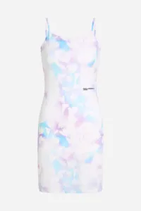 Šaty Karl Lagerfeld Jeans Klj Mesh Aop Slip Dress Floral Aop White
