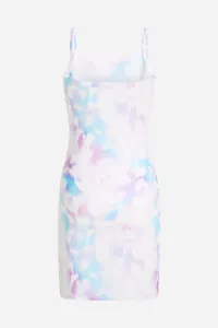 Šaty Karl Lagerfeld Jeans Klj Mesh Aop Slip Dress Floral Aop White
