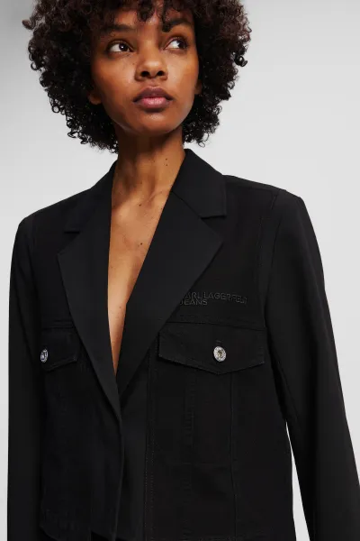 Sako Karl Lagerfeld Jeans Klj Utility Blazer Black