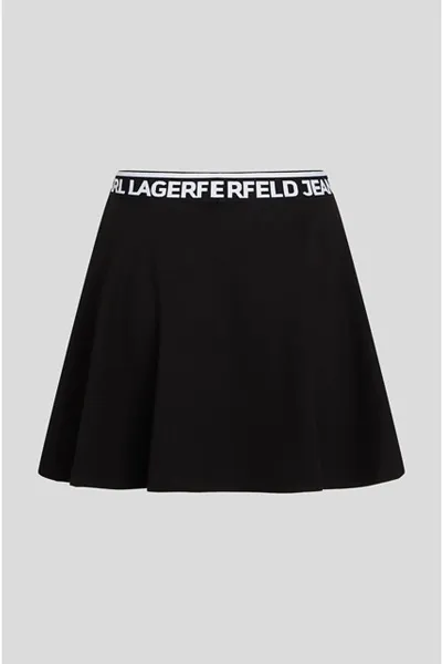 Sukňa Karl Lagerfeld Jeans čierna farba, mini, áčkový strih, A3W12004