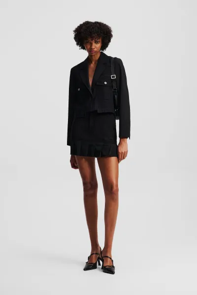Sukňa Karl Lagerfeld Jeans Klj Pleated Mini Skirt Black