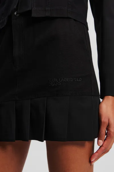 Sukňa Karl Lagerfeld Jeans Klj Pleated Mini Skirt Black