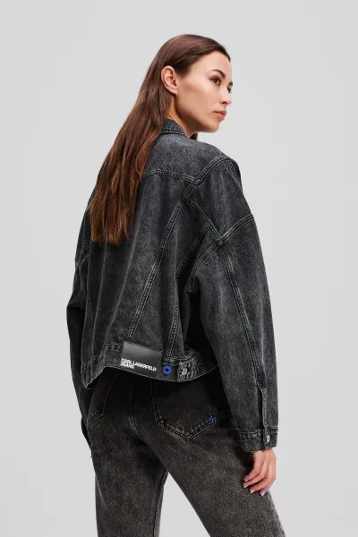 Bunda Karl Lagerfeld Jeans Klj Oversized Jacket Washed Black