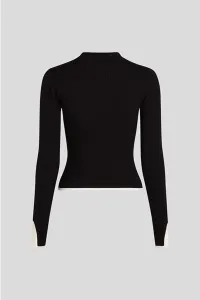 Sveter Karl Lagerfeld Jeans Klj Mock Neck Sweater Black