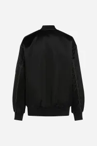 Bunda Karl Lagerfeld Jeans Klj Oversized Satin Bomber Black