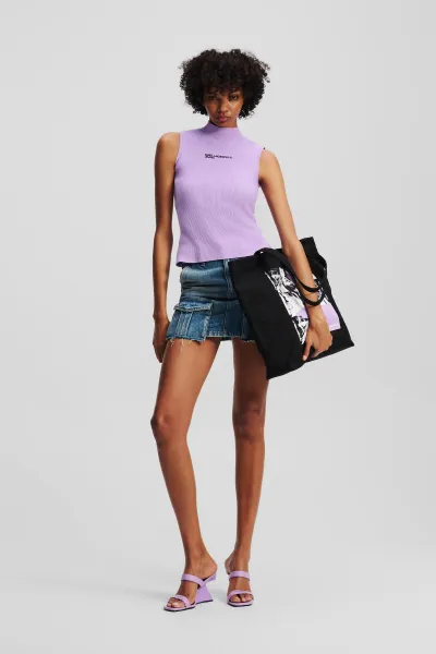 Sveter Karl Lagerfeld Jeans Klj Knitted Top Lavendula