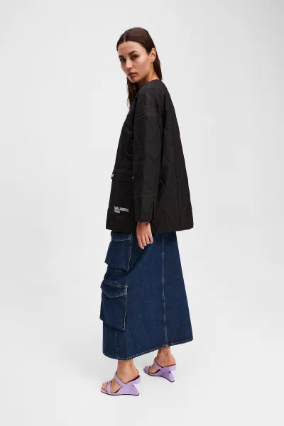 Bunda Karl Lagerfeld Jeans Klj Quilted Jacket Black