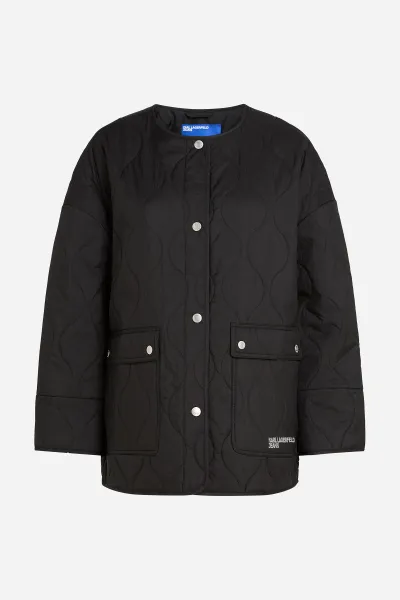 Bunda Karl Lagerfeld Jeans Klj Quilted Jacket Black