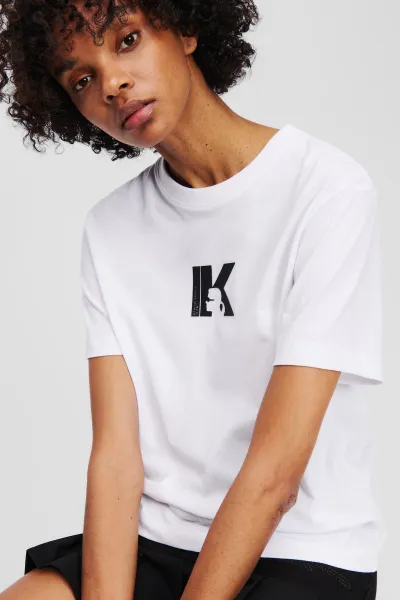 Tričko Karl Lagerfeld Jeans Klj Reg K Logo Tee White