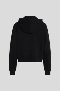 Mikina Karl Lagerfeld Jeans Klj Reg Flower Zip-Up Hoodie Black