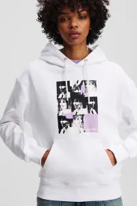 Mikina Karl Lagerfeld Jeans Klj Relax Repeat Karl Hoodie White