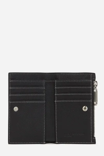 Peňaženka Karl Lagerfeld Jeans Klj Metal Logo Bifold W/Zip Black