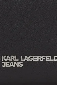 Peňaženka Karl Lagerfeld Jeans Klj Metal Logo Bifold W/Zip Black