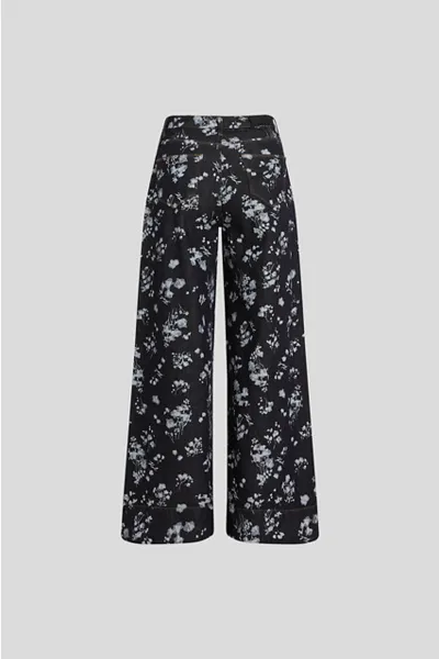 Džínsy Karl Lagerfeld Aop Orchid Denim Pants Orchid Dark Blue Denim Aop
