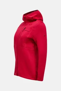 Mikina Peak Performance W Trail Polartec Zip Hood Tech Burgundy