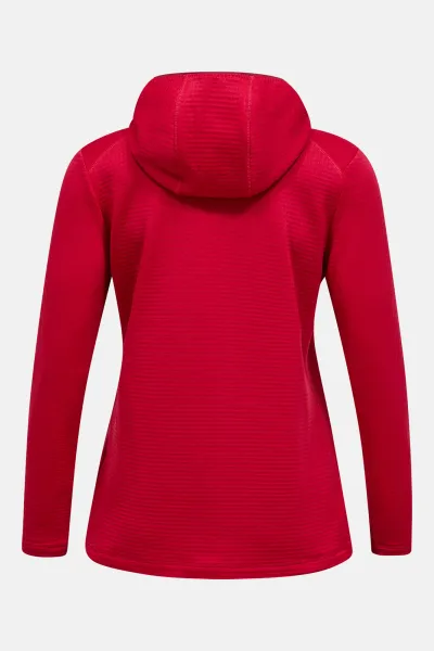 Mikina Peak Performance W Trail Polartec Zip Hood Tech Burgundy