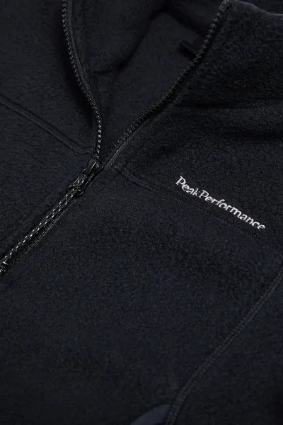 Mikina Peak Performance W Fleece Zip Cardigan Black