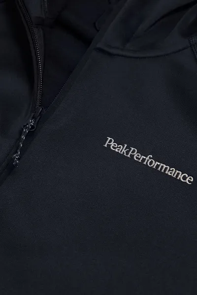 Mikina Peak Performance M Midlayer Zip Hood Black