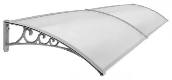 Dako Duo plastová strieška 100x200cm sivá
