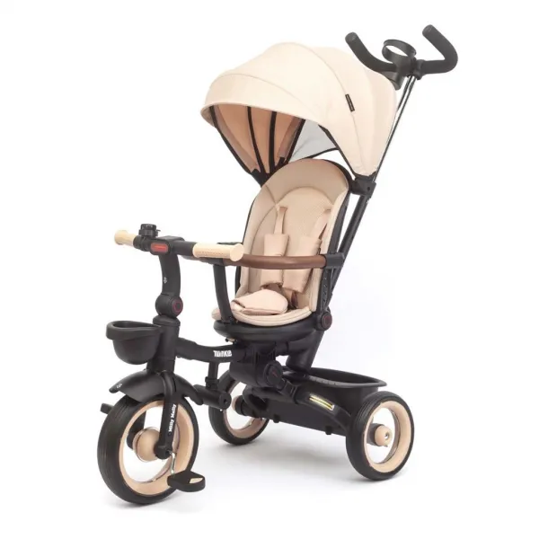 Luxusná detská trojkolka s osvetlením Milly Mally Twinkle beige