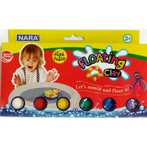 Chodníkové kriedy BABY MAXI COLORED Carioca 6 ks-CARIOCA + MOVEO Modelovacia hmota plávajúca-neónová 6 ks 300g-MOVEO