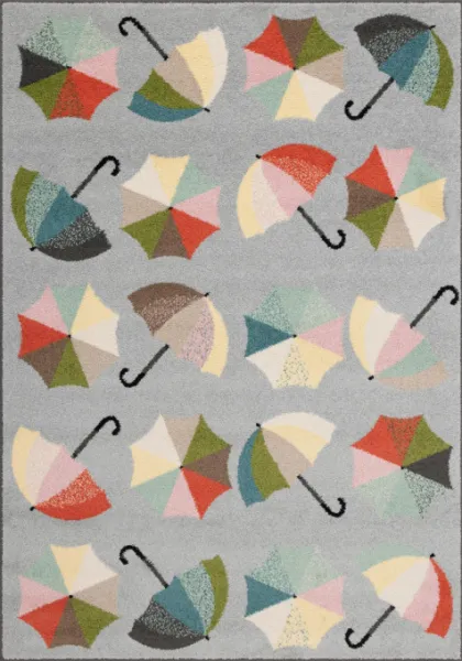 Koberec Funky Top Umbrellas svetlosivý