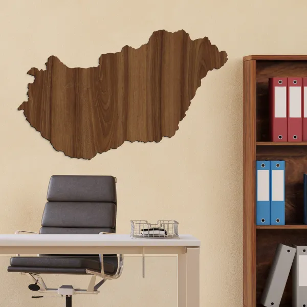Drevená mapa na stenu - Maďarsko