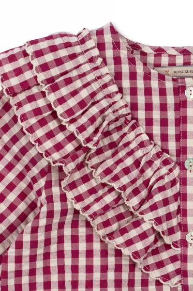 Detská bavlnená blúzka Konges Sløjd KIM FRILL BLOUSE GOTS