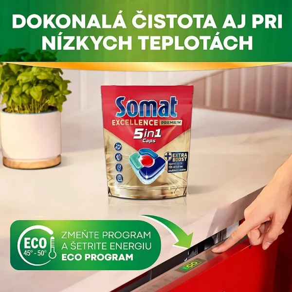 Somat Excellence Premium 5in1 kapsuly do umývačky riadu 65 ks 1267,5 g