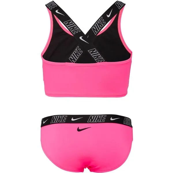 Nike NIKE LOGO TAPE Dievčenské plavky, ružová, veľkosť