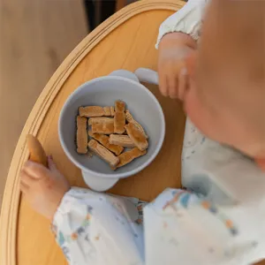 BABYONO Miska silikónová s prísavkou a viečkom modrá 6m+
