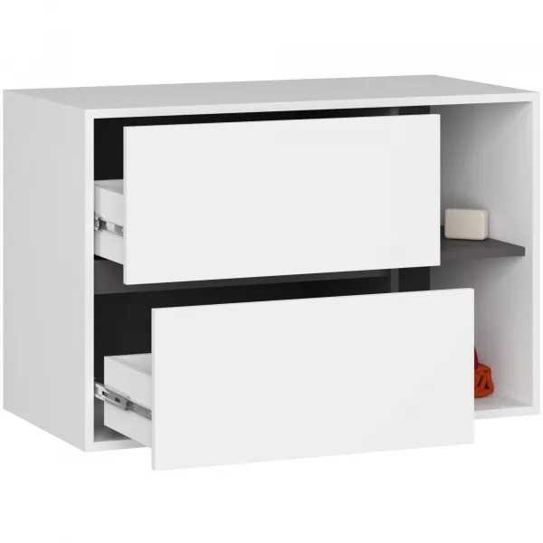 Ak furniture Závěsná skříňka pod umyvadlo VAMI 90 cm bílá/grafitová