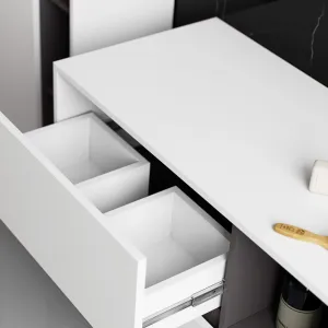 Ak furniture Závěsná skříňka pod umyvadlo VAMI 90 cm bílá/grafitová