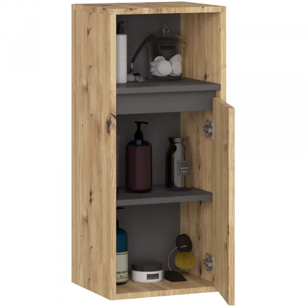 Ak furniture Závěsná koupelnová skříňka VAMI 35 cm dub artisan/šedý grafit