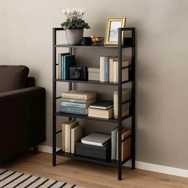 TZB Regál VARBERG 125x60 cm černý