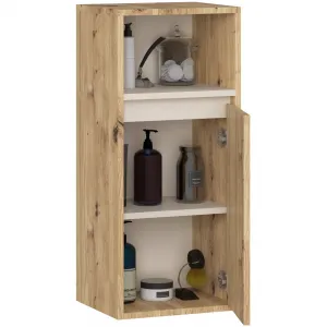 Ak furniture Závěsná koupelnová skříňka VAMI 35 cm dub artisan/kašmírová