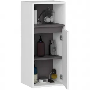 Ak furniture Závěsná koupelnová skříňka VAMI 35 cm bílá/šedý grafit