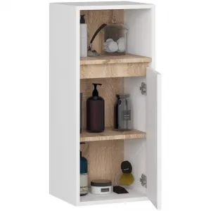 Ak furniture Závěsná koupelnová skříňka VAMI 35 cm bílá/dub sonoma