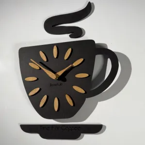 NástennéhodinyTimeforCoffeevtvarešálky45x30cm69926