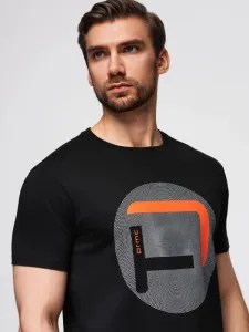 Trendy pánske tričko s krátkym rukávom- čierne