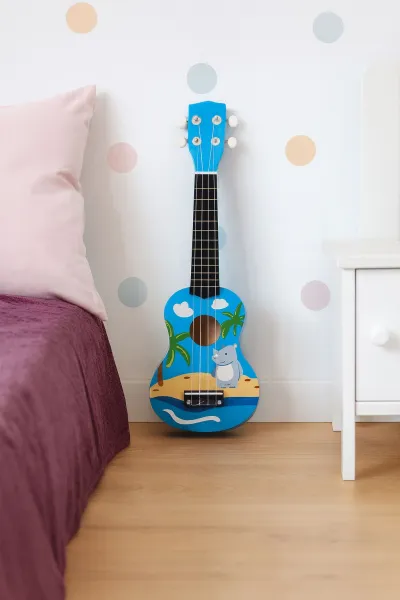 ECOTOYS Detské ukulele TINY PLAYER modré