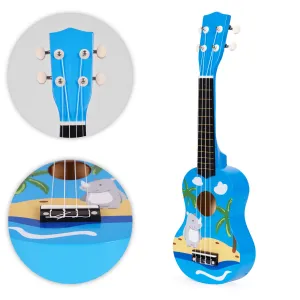 ECOTOYS Detské ukulele TINY PLAYER modré