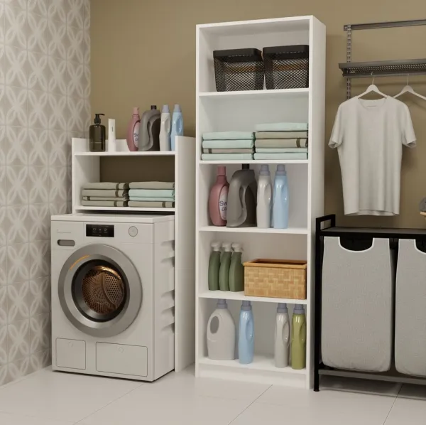 TP Living Kúpeľňový regál nad práčku NINA biely