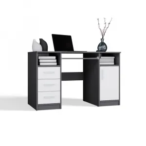 TP Living Písací stôl DELTA 120 cm antracitový/biely
