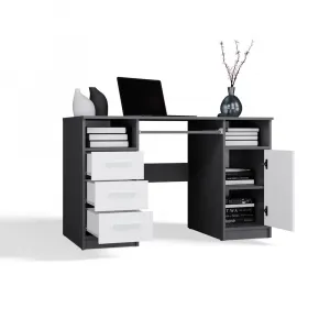 TP Living Písací stôl DELTA 120 cm antracitový/biely