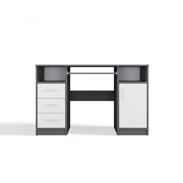 TP Living Písací stôl DELTA 120 cm antracitový/biely